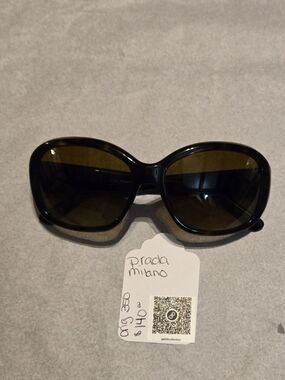 Prada Milano Women's Black Oversized Sunglasses
